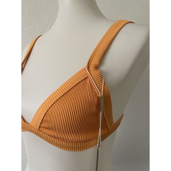 Meshki Swim Bikini Top Esme Triangle Ribbed Swimwear - Picture 3 of 6